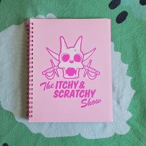 The Itchy & Scratchy Show Pink Spiral Notebook